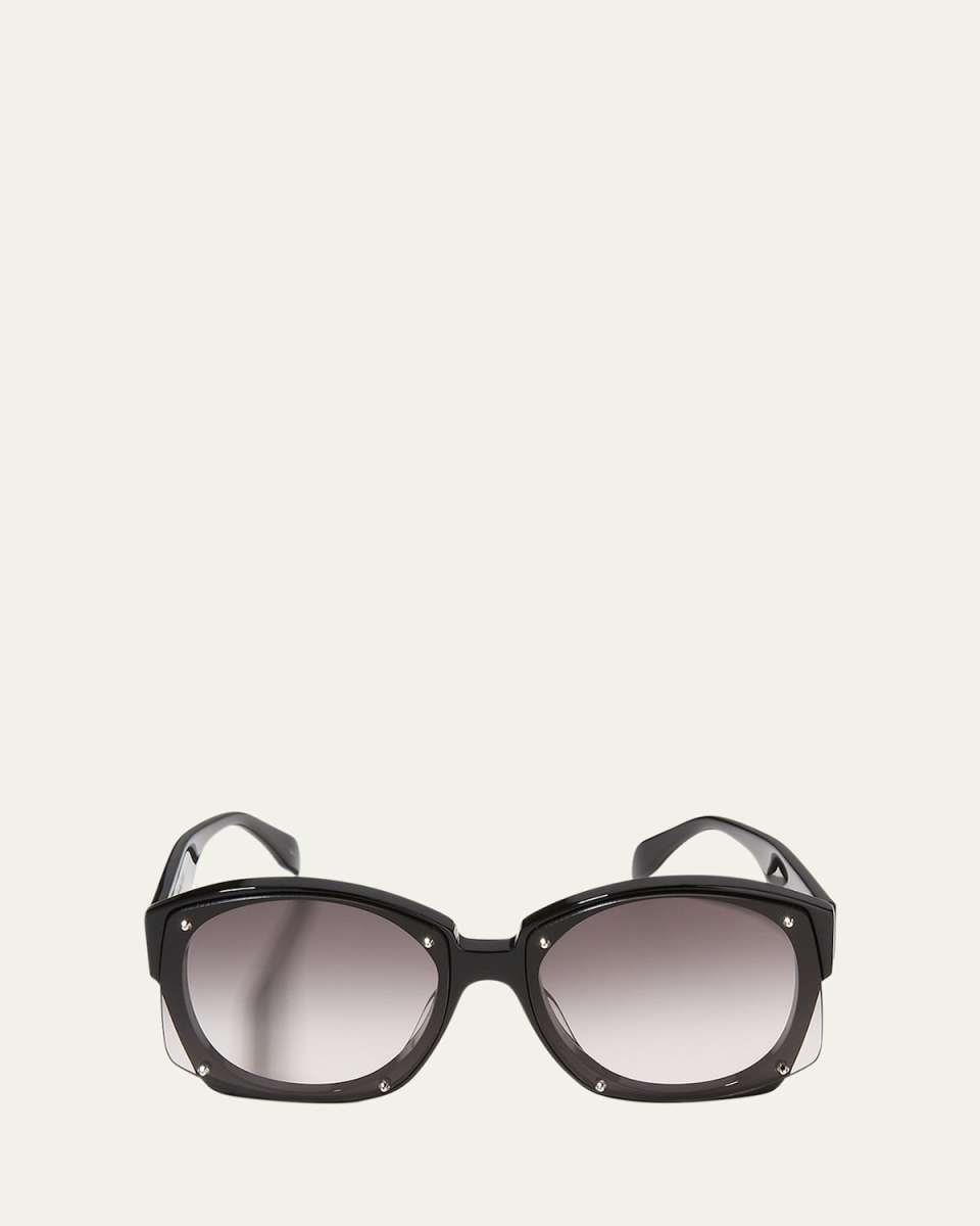 Spike Stud Square Acetate Sunglasses